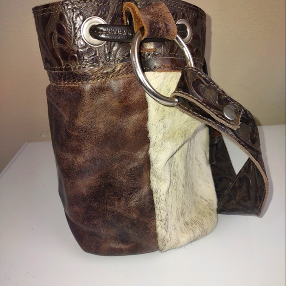 Handmade leather cowhide handbag - Picture 4 of 8